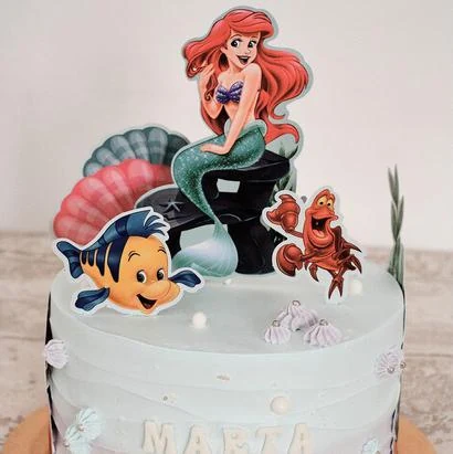 Tarta infantil inspirada en La Sirenita